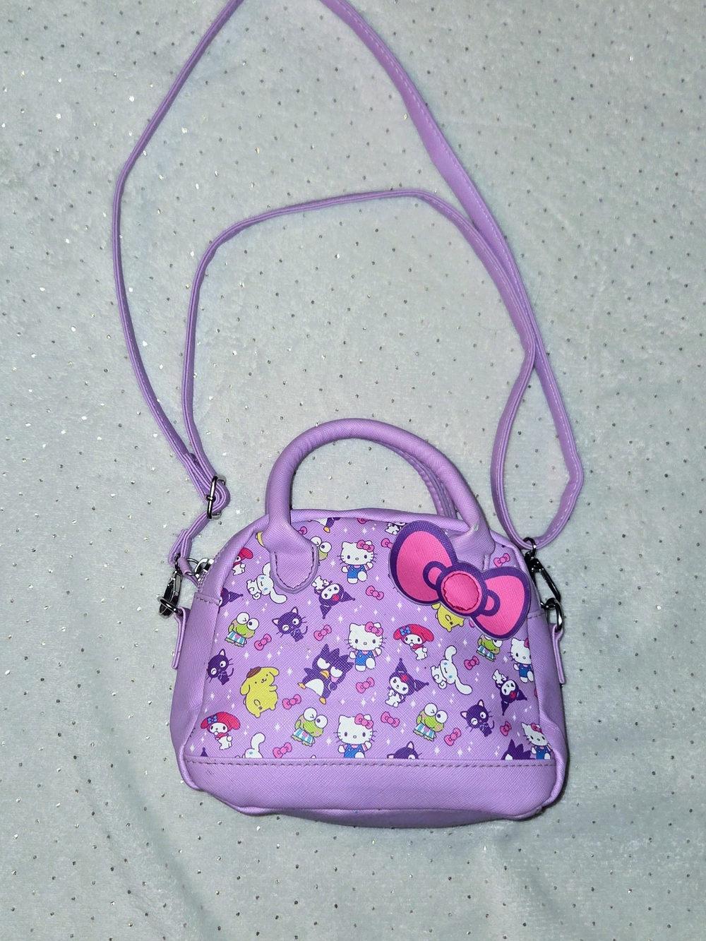 Kids Purple Hello Kitty Crossbody Bag